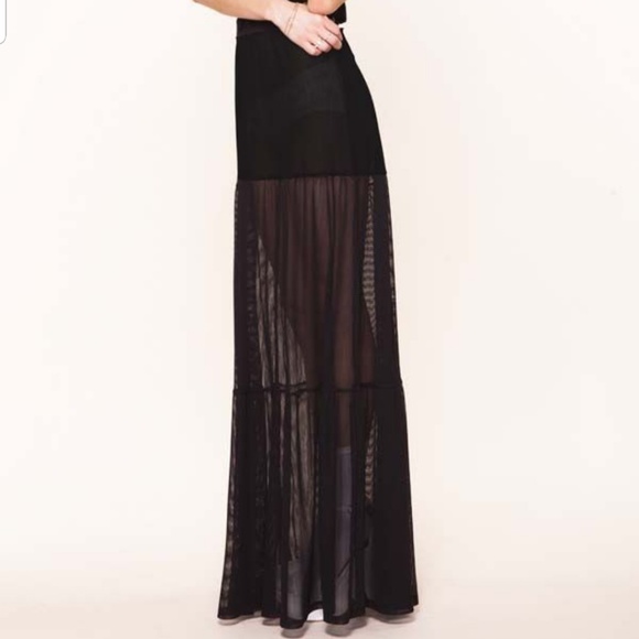 For Love And Lemons Dresses & Skirts - Rare black Smith sheer skirt